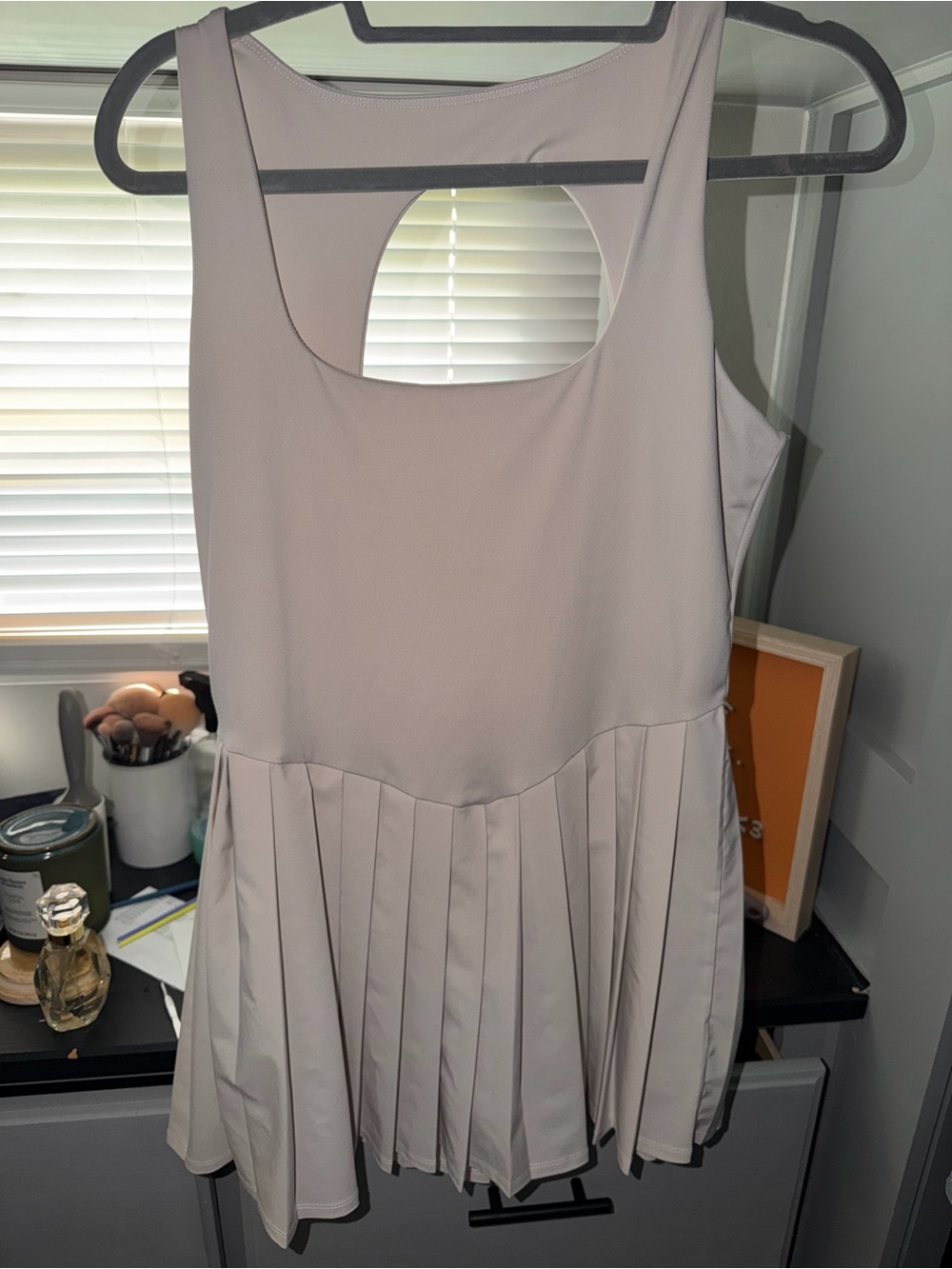 PacSun Beige Pleated Tank Dress